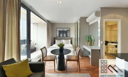 Apto 1 dormitório (42m²) 1 vaga, mobiliado e decorado. próximo do shopping vila olímpia