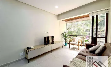 Apartamento 2 dormitórios (61,64m²),1 suíte, 2 vagas, mobiliado, varanda. a duas quadras da avenida paulista