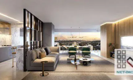 Apartamento 3 Dormitórios (110m²), 1 Suíte, Varanda, 2 Vagas. Próximo da estação Brooklin do metrô