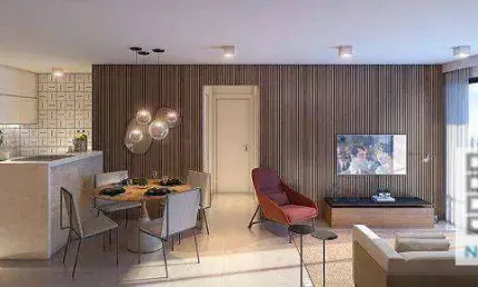 Apartamento 1 dormitórios (57m²), 1 banheiro social, terraço, 1 vaga.  próximo da estação campo belo