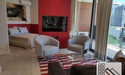 Apartamento 1 Dormitório (66m²) 1 Suíte, Mobiliado, Sacada, 2 Vagas. Próximo do Shopping Vila Olímpia