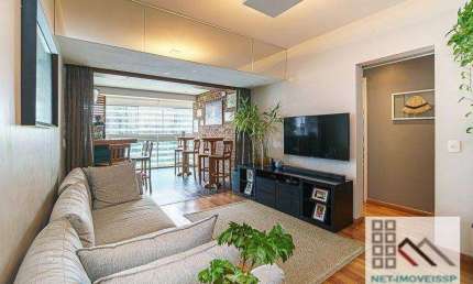 Apartamento 2 Dormitórios (96m²), 1 Suíte, Varanda gourmet, 2 Vagas. Próximo do World Trade Center São Paulo