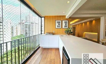 Apartamento 4 dormitórios (202m²), 3 suítes, varanda, 3 vagas. no coração do campo belo