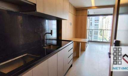Studio 1 Dormitórios (27m²), 1 Banheiro Social, Mobiliado. Você entre os Bairros mais Nobres da Cidade