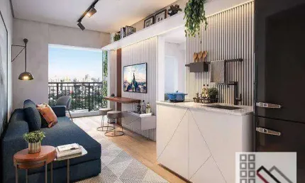 APARTAMENTO 2 DORMITÓRIOS (51,97m²), 1 BANHEIRO, TERRAÇO, 1 VAGA. A 400 METROS DA ESTAÇÃO CAMPO BELO