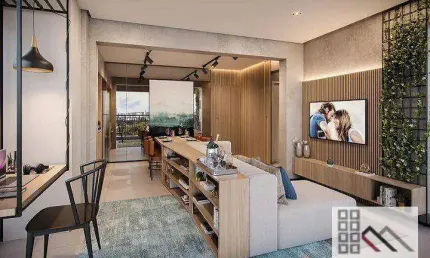 Apartamento 1 dormitório (35,05m²), 1 banheiro, terraço. a 400 metros da estação campo belo