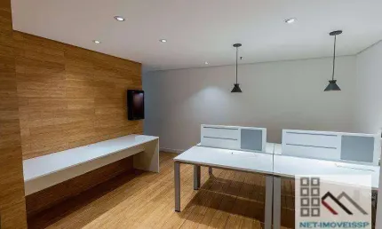 CONJUNTO COMERCIAL (86m²), 2 BANHEIROS, SEMI MOBILIADO, 1 VAGA. EDIFÍCIO DE ALTO PADRÃO NO ITAIM BIBI