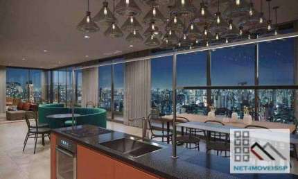 STUDIO 1 DORMITÓRIO (24,80m²), 1 BANHERO, MOBILIADO, SACADA. APENAS A 200 METROS DA ESTAÇÃO PARAISO