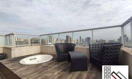 COBERTURA DUPLEX ALTO PADRÃO 2 DORMITÓRIOS (140m²), 1 SUÍTE, MOBILIADO, 3 VAGAS. PRÓXIMO DO PARQUE DA ÁGUA BRANCA