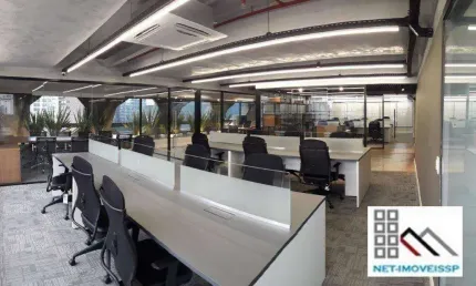 Compra com renda garantida. laje comercial (258,56m²), 6 banheiros, 4 vagas, totalmente mobiliado. no itaim bibi