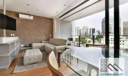 APTO 1 DORMITÓRIO (62m²) 1 SUITE, 2 VAGAS, DECORADO E MOBILIADO. PRÓXIMO DO SHOPPING VILA OLÍMPIA