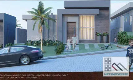Casa térrea 3 dormitórios (156m²), 3 suítes, quintal, 4 vagas. linda uma paisagem  todos os dias