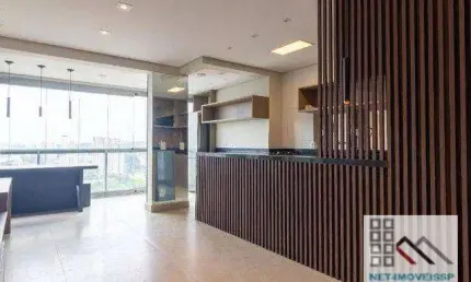 STUDIO 1 DORMITÓRIO (55m²), 2 BANHEIROS, 1 VAGA, VARANDA, MOBILIADO. PRÓXIMO DO SHOPPING MORUMBI