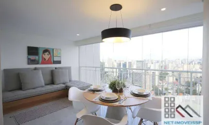 APTO 1 DORM (57m²), 1 SUÍTE, VARANDA, DECORADO E MOBILIADO. NA JUSCELINO E AO LADO SHOPPING JK