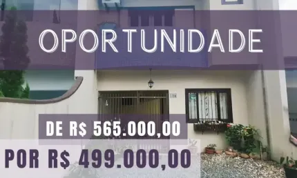 Casa geminada à venda na glória, joinville-sc: 3 quartos, 2 vagas de garagem! venha conferir!