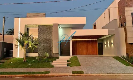 Casa à venda em maringá, chácaras aeroporto, com 3 suítes, com 255 m², ecogarden residence