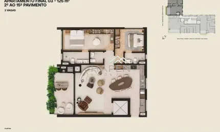 Apartamento com 2 quartos à venda na rua professor pedro viriato parigot de souza, --, ecoville, curitiba por r$ 2.125.000