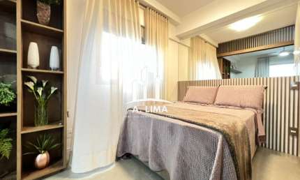 PORTEIRA FECHADA - Apartamento VISTA MAR com 01 suíte totalmente mobiliado e lazer completo, no bairro Boqueirão em Santos.