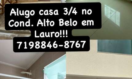 Casa Duplex 3/4  no condomínio Alto Belo na caixa d'agua em Lauro de Freitas
