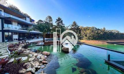 Mansão beira represa de Igaratá à venda, 670 m²  Condomínio Recanto Pássaros Jacareí/SP