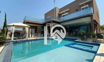 Casa de luxo mobiliada com 4 suítes à venda, 600 m² de alto luxo no Condomínio Reserva do Paratehy - SJCampos/SP