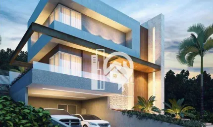 Casa alto padrão com 4 suítes e escritório à venda, 414 m² Condomínio Alphaville São José dos Campos/SP