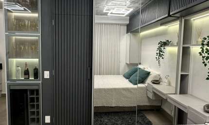 O MAIS LINDO FLAT MOBILIADO A VENDA EM GOIANIA NO PREDIO MAIS MODERNO E TECNOLOGICO, COM PISCINA DE BORDA INFINITA NO ROOFTOP, POSSIBILIDADE DE RENDA FAIXA DE 6 MIL MES