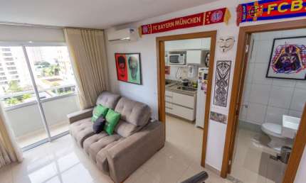 - Duplex de 1 quarto no Setor Bueno - Área: 54 m² com lazer exuberante , mobiliado