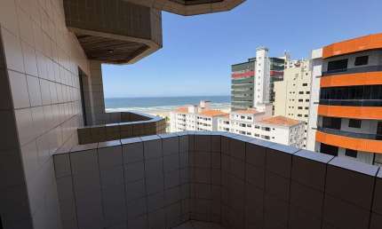 Apartamento 2 dormitórios a venda na Aviação apenas 100m do mar, com vista da sacada