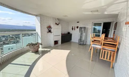 LINDO APARTAMENTO DE 3 SUITES, COM VISTA MAR INCRÍVEL  À VENDA NO BAIRRO TUPI EM PRAIA GRANDE