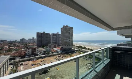 Oportunidade! apartamento em prédio frente mar com sacada gourmet e vista livre para o mar.