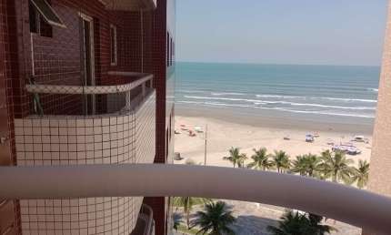 Apartamento VISTA MAR à venda no Maracanã, Praia Grande-SP: 1 dormitório frente mar, mobiliado e com porteira fechada!