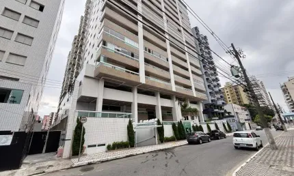 Apartamento à venda na Guilhermina, Praia Grande-SP: 2 dormitórios, 1 suíte, 2 salas, 1 banheiro, 1 vaga, 92m².