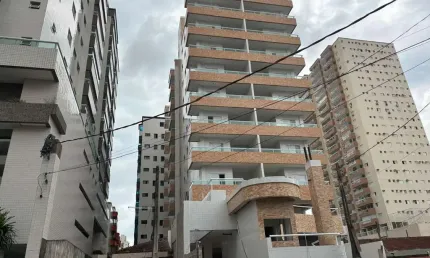 Apartamento à venda na guilhermina em praia grande-sp: 2 dormitórios, 1 suíte, 2 salas, 2 banheiros, 1 sacada gourmet,  1 vaga - 76m². venha conferir!