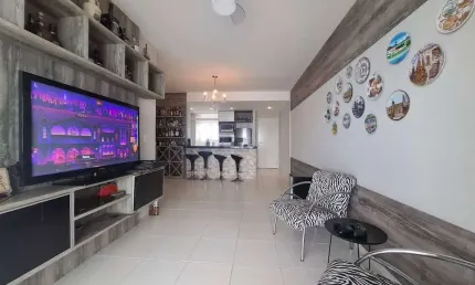 Apartamento à venda em praia grande-sp, mirim: 2 quartos, 1 suíte, 1 sala, 2 banheiros, 1 vaga, 69,37m².