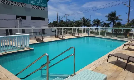 Apartamento à venda em Praia Grande-SP, Maracanã: 1 quarto, vista mar, mobiliado, churrasqueira, 63m², 1 vaga.
