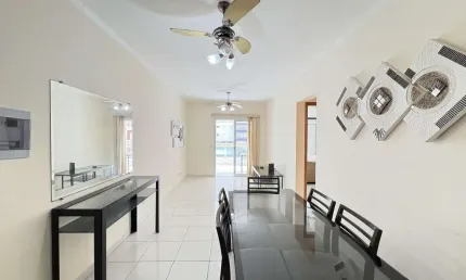 Aluguel de Apartamento de 2 Quartos com Suíte na Tupi - Praia Grande-SP: 2 Salas, 2 Banheiros, 1 Vaga de Garagem, 90 m².