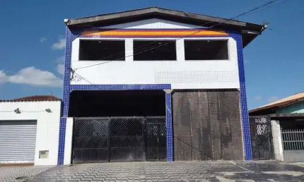 Excelente galpão comercial para locação em praia grande-sp, bairro sítio do campo, com 2 banheiros e 380m² de área!