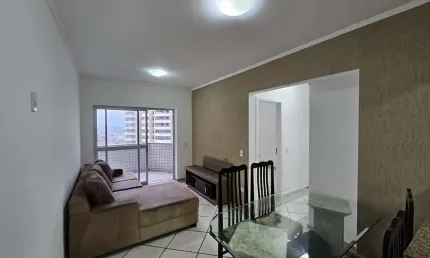 Apartamento à venda em praia grande-sp, no bairro mirim: 2 quartos, 1 sala, 1 banheiro, 1 vaga de garagem, 61m² de área.