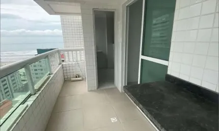 Apartamento 2 dormitórios 1 suíte vista mar permanente aviação - praia grande - sp