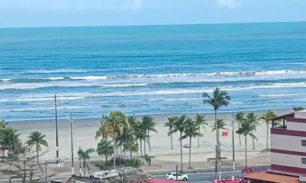 Apartamento vista mar à venda em praia grande-sp, ocian: 1 quarto, 1 sala, 1 banheiro, 1 vaga, 60m² de área. aproveite!