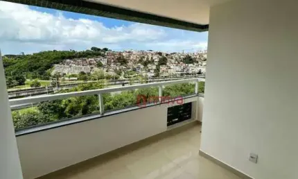 Aluga apartamento novo com 2 quartos, varanda, armários, boa localização, 57 m² por r$ 2.200/mês - luiz anselmo - salvador/ba