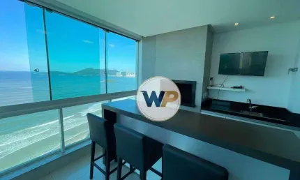 Apartamento com 4 suítes, frente mar para alugar, 216 m² por r$ 27.000/mês - centro - balneário camboriú/sc.