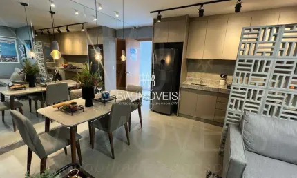 Apartamento 1 quarto compacto, lazer completo, fino acampamento.