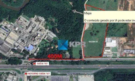 Área industrial à venda, excelente oportunidade! terreno industrial à venda com 56.576 m², localização estratégica em jacareí, próximo à dutra!