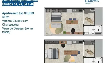 Apartamento com 1 quarto à venda na Rua Regente Feijó, 54, Vila Bocaina, Mauá, 30 m2 por R$ 250.000