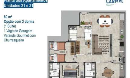 Apartamento com 3 quartos à venda na Rua Regente Feijó, 54, Vila Bocaina, Mauá, 80 m2 por R$ 550.000