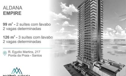 Apartamento com 2 quartos à venda na Doutor Egydio Martins, 217, Ponta da Praia, Santos, 99 m2 por R$ 1.131.000