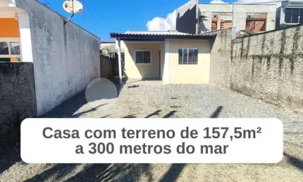 Casa com 2 quartos a 300 metros do mar no junara em matinhos
