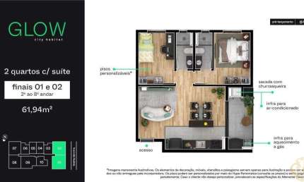 Glow City Habitat - Apartamento à venda no bairro Novo Mundo - Curitiba/PR